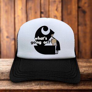 Carhartt WIP Work In Progress Mens Trucker Hat Black 80s Vintage Logo Ball Cap